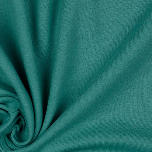 Softsweat Bio Organic ab 0,5m Sweatstoff Soft-Sweat Stoff Baumwolle OEKO-TEX 59 Farben, Farbe:014 - ozeangrün von maDDma