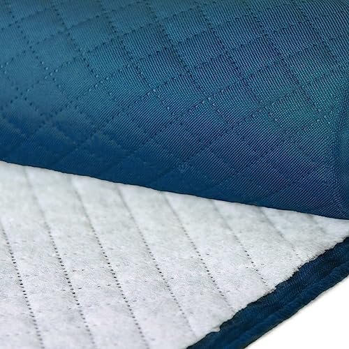 Steppstoff Raute ab 1m x 158cm PU-beschichtet Meterware Steppfutter Oxford 600D Futterstoff, Farbe:dunkelblau von maDDma