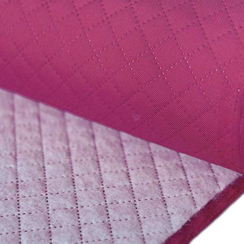 Steppstoff Raute ab 1m x 158cm PU-beschichtet Meterware Steppfutter Oxford 600D Futterstoff, Farbe:fuchsia von maDDma