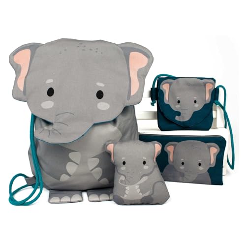 Stoffpanel Tierbeutel mit aufgedruckten Schnittmuster Tierpanel by Käselotti verschiedene Motive, Motiv:Elefant von maDDma