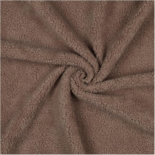 Teddystoff Baumwoll-Fleece ab 0,5 x 1,6m Fleecestoff Plüschstoff 300g/qm 7 Farben Meterware, Farbe:braun Teddystoff Baumwoll-Fleece ab 0,5 x 1,6m Fleecestoff Plüschstoff 300g/qm 7 Farben Meterware, Farbe:braun von maDDma