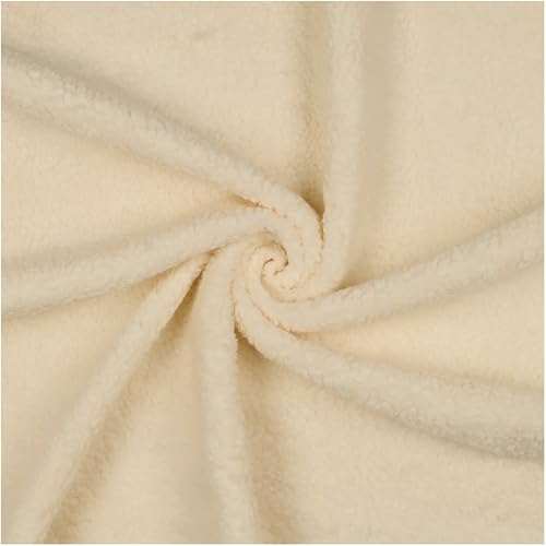 Teddystoff Baumwoll-Fleece ab 0,5 x 1,6m Fleecestoff Plüschstoff 300g/qm 7Farben Meterware von maDDma