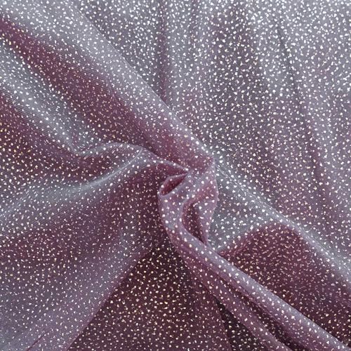 Tüll mit Glitzer Kostümstoff Fasching Royal Tüll 1 x 1,5 m Meterware Farbwahl, Farbe:062 - lila/gold Tüll mit Glitzer Kostümstoff Fasching Royal Tüll 1 x 1,5 m Meterware Farbwahl, Farbe:062 - lila/gold von maDDma