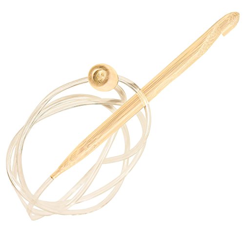 Tunesische Häkelnadel Bambus 9 mm, Hakenlänge ca. 15cm, Gesamtlänge ca. 115cm von maDDma