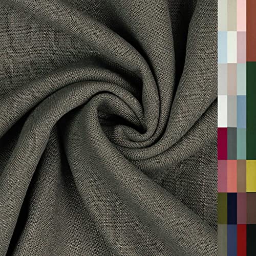 Viskose Leinen Stoff 29 Farben ab 0,5m x 1,37m Kleiderstoff Kostümstoff Sommer, Farbe:006 - grau Viskose Leinen Stoff 29 Farben ab 0,5m x 1,37m Kleiderstoff Kostümstoff Sommer, Farbe:006 - grau von maDDma