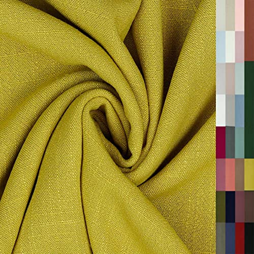 Viskose Leinen Stoff 29 Farben ab 0,5m x 1,37m Kleiderstoff Kostümstoff Sommer, Farbe:011 - senfgelb Viskose Leinen Stoff 29 Farben ab 0,5m x 1,37m Kleiderstoff Kostümstoff Sommer, Farbe:011 - senfgelb von maDDma