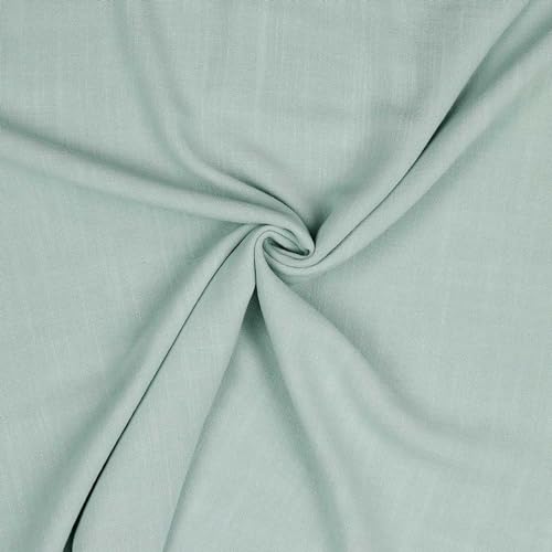 Viskose Leinen Stoff 29 Farben ab 0,5m x 1,37m Kleiderstoff Kostümstoff Sommer, Farbe:017 - mint von maDDma
