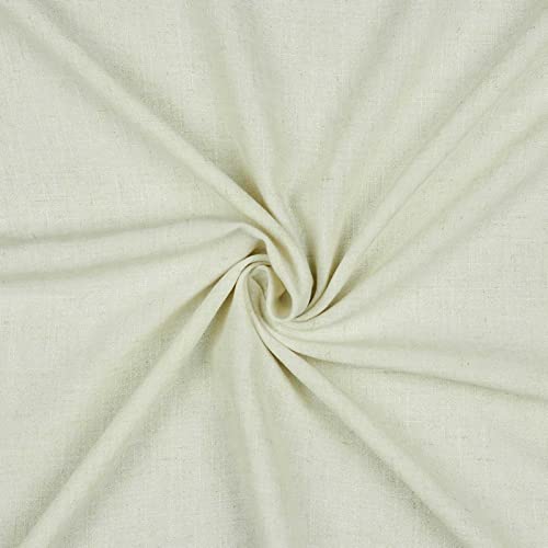 Viskose Leinen Stoff 29 Farben ab 0,5m x 1,37m Kleiderstoff Kostümstoff Sommer, Farbe:026 - creme von maDDma