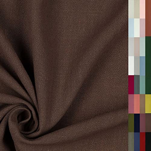 Viskose Leinen Stoff 29 Farben ab 0,5m x 1,37m Kleiderstoff Kostümstoff Sommer, Farbe:030 - braun Viskose Leinen Stoff 29 Farben ab 0,5m x 1,37m Kleiderstoff Kostümstoff Sommer, Farbe:030 - braun von maDDma