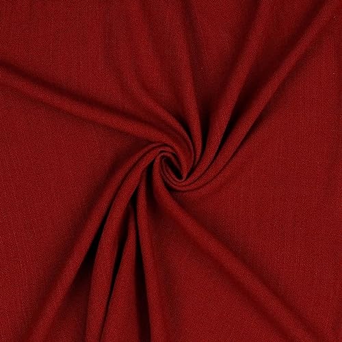 Viskose Leinen Stoff ab 0,5m x 1,37m Kleiderstoff Kostümstoff Sommer Farbwahl, Farbe:013 - weinrot Viskose Leinen Stoff ab 0,5m x 1,37m Kleiderstoff Kostümstoff Sommer Farbwahl, Farbe:013 - weinrot von maDDma