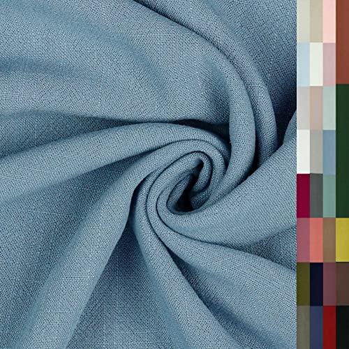 Viskose Leinen Stoff ab 0,5m x 1,37m Kleiderstoff Kostümstoff Sommer Farbwahl, Farbe:018 - jeans von maDDma