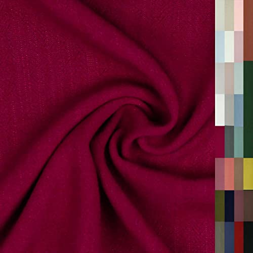 Viskose Leinen Stoff ab 0,5m x 1,37m Kleiderstoff Kostümstoff Sommer Farbwahl, Farbe:024 - fuchsia von maDDma