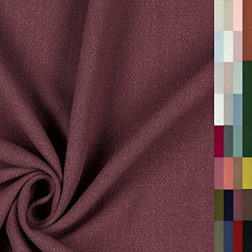 Viskose Leinen Stoff ab 0,5m x 1,37m Kleiderstoff Kostümstoff Sommer Farbwahl, Farbe:032 - mauve von maDDma