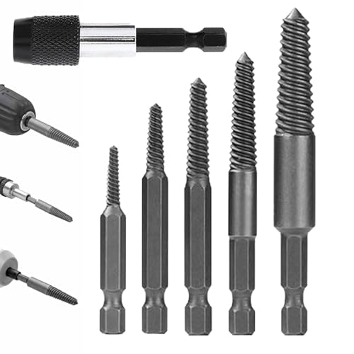 Schraubenentfernungs-Set, kompakter Schraubenentferner, Bohrer-Bit-Schraubenausdreher-Set, beschädigte Schrauben, Mehrzweck-Bolzenausdreher-Set, Schraubenausdreher-Set für abisolierte Kopfmuttern Schraubenentfernungs-Set, kompakter Schraubenentferner, Bohrer-Bit-Schraubenausdreher-Set, beschädigte Schrauben, Mehrzweck-Bolzenausdreher-Set, Schraubenausdreher-Set für abisolierte Kopfmuttern von macto