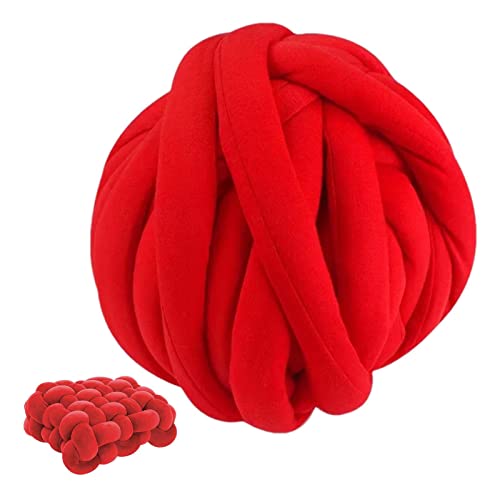 Wollgarn, Häkelgarn, 20 Yards grobes Baumwollgarn, Haustierdecke, Baumwollgarn, Kissenherstellung, Baumwollgarn, Jumbo-Riesengarn, 1 Rolle (20 Yards), für Fußmatten, Kissen, Handwerk, Teppich von macto