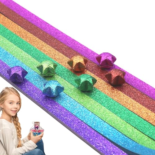 macto Glitzer-Papierstreifen, Glückspapier, mehrfarbig, Glücks- -Papier für Lehrbedarf, Urlaubsdekorationen, Projekte und Schulpräsentationen. macto Glitzer-Papierstreifen, Glückspapier, mehrfarbig, Glücks- -Papier für Lehrbedarf, Urlaubsdekorationen, Projekte und Schulpräsentationen. von macto