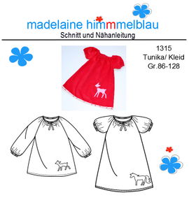 1315 Tunika/Kleid von madelaine himmmelblau