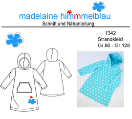1342 Strandkleid 1342 Strandkleid von madelaine himmmelblau