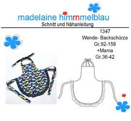 1347 Wende-Backschürze 1347 Wende-Backschürze von madelaine himmmelblau