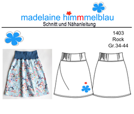 1403 Rock einfacher Bund 1403 Rock einfacher Bund von madelaine himmmelblau
