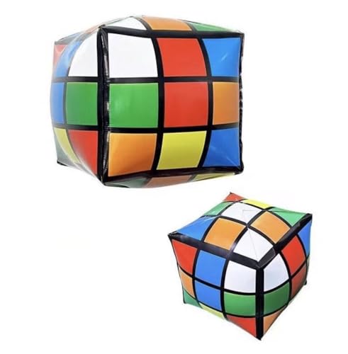 61 cm quadratischer Zauberwürfel-Ballon, Aluminium, 4D-Folienballon, Hochzeit, Geburtstag, Party, 2 Stück 61 cm quadratischer Zauberwürfel-Ballon, Aluminium, 4D-Folienballon, Hochzeit, Geburtstag, Party, 2 Stück von madeokoltd