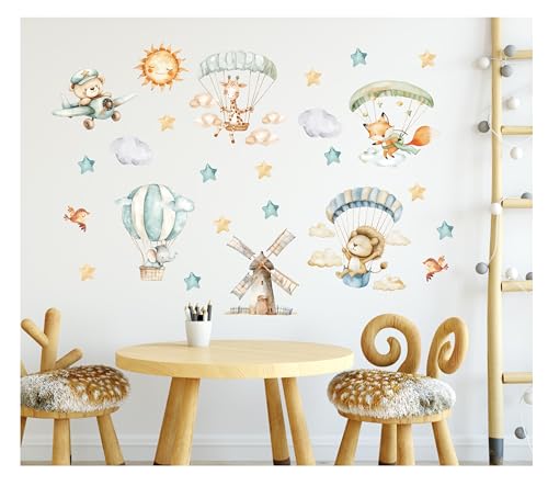 Wandtattoo Wandsticker Flugzeug Tier Wandtattoo, Luftballons, Elefant, Giraffe, Buntes, Selbstklebend Wandaufkleber Abnehmbar Wandkunst Aufkleber für Mädchen Junge Kinder Kinderzimmer Tiere Zoo Wandtattoo Wandsticker Flugzeug Tier Wandtattoo, Luftballons, Elefant, Giraffe, Buntes, Selbstklebend Wandaufkleber Abnehmbar Wandkunst Aufkleber für Mädchen Junge Kinder Kinderzimmer Tiere Zoo von madras24