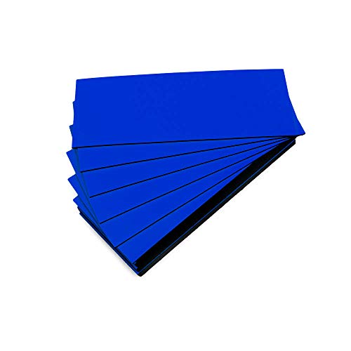 25 Magnet-Etiketten, Farbe (blau, Länge 10 cm, Breite 4 cm) von magnétiques.fr