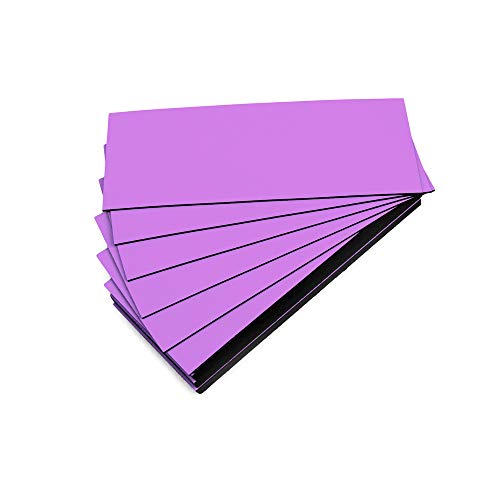25 Magnet-Etiketten, Farbe Hellviolett, Länge 10 cm – Breite 4 cm. von magnétiques.fr