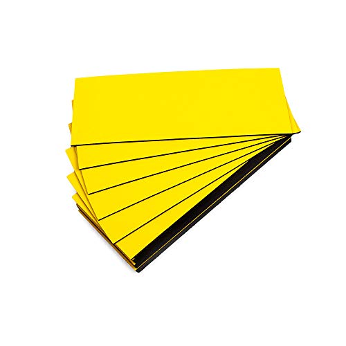 25 magnetische Etiketten, farbig (gelb, Länge 5 cm – Breite 2 cm) von magnétiques.fr