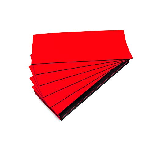 25 Magnetetiketten in Farbe (rot, Länge 10 cm – Breite 4 cm) von magnétiques.fr