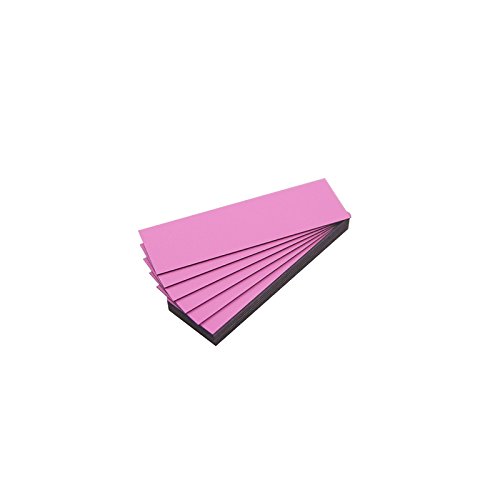 Magnet-Etiketten, Farbe Hellrosa, Länge 10 cm, Breite 2 cm, 25 Stück von magnétiques.fr