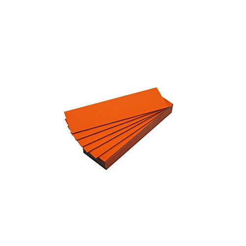 Magnet-Etiketten, Farbe Orange, Länge 10 cm, Breite 2 cm, 25 Stück von magnétiques.fr