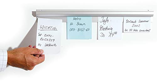 magnetoplan Catch-Ball Klemmschiene, Aluminium | Länge 1000 mm | Selbstklebend | Erweiterbar | Praktischer Zettelhalter für Notizen, Fotos, Zeichnungen, Deko & Mehr magnetoplan Catch-Ball Klemmschiene, Aluminium | Länge 1000 mm | Selbstklebend | Erweiterbar | Praktischer Zettelhalter für Notizen, Fotos, Zeichnungen, Deko & Mehr von magnetoplan
