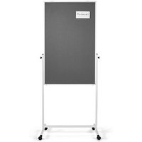 magnetoplan Moderationswand 3in1 Universal-Board 75,0 x 120,0 cm grau, weiß von magnetoplan