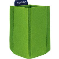 magnetoplan Stiftehalter magnetoTray SMALL grün Filz 6,0 x 6,0 x 10,0 cm von magnetoplan