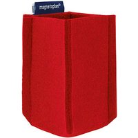 magnetoplan Stiftehalter magnetoTray SMALL rot Filz 6,0 x 6,0 x 10,0 cm von magnetoplan