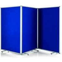 magnetoplan Trennwand 1112003, blau 361,0 x 180,0 cm mit Rollen von magnetoplan