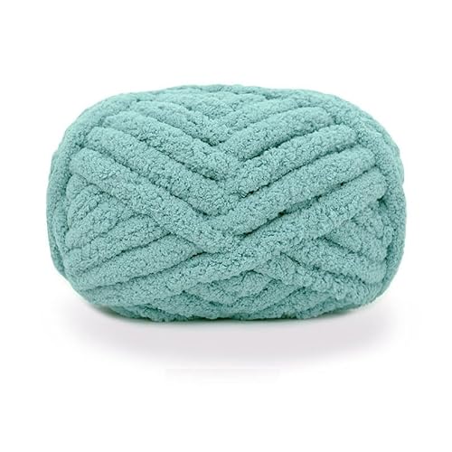 maikeduo Dicke Wolle, Diameter 2cm Chunky Wool, Grob Gestrickte Kuscheldecke, Roving Garn Zum Handstricken Häkeln, Grobstrick Weiches Wollgarn Haustier Bett Sofa (hellgrün) von maikeduo