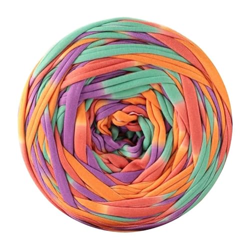maikeduo T-Shirt Garn Strickgarn Stoff Hand DIY Tasche Decke Kissen Häkelprojekte 300g Bändchengarn Tshirt Garn Zum Häkeln (51) von maikeduo