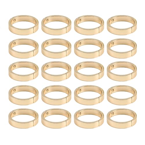 Loseblatt-Metall-Binderinge, 2,5 cm, 20 Stück, 25 mm Gold, breite Kalenderringe, für Karteikarten, Notizbuch, Zuhause und Schule, Bürobedarf, Kunststoffbox-Paket Loseblatt-Metall-Binderinge, 2,5 cm, 20 Stück, 25 mm Gold, breite Kalenderringe, für Karteikarten, Notizbuch, Zuhause und Schule, Bürobedarf, Kunststoffbox-Paket von makanu