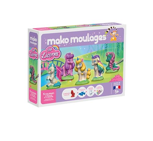 Mako - Moulding - Meine Einhörner - Kreativ-Freizeit-Kit - Gips und Gouache-Malerei - 5 Figuren zum Formen - Made in France - für Kinder 5 Jahre - 39099, vioet Mako - Moulding - Meine Einhörner - Kreativ-Freizeit-Kit - Gips und Gouache-Malerei - 5 Figuren zum Formen - Made in France - für Kinder 5 Jahre - 39099, vioet von mako moulages