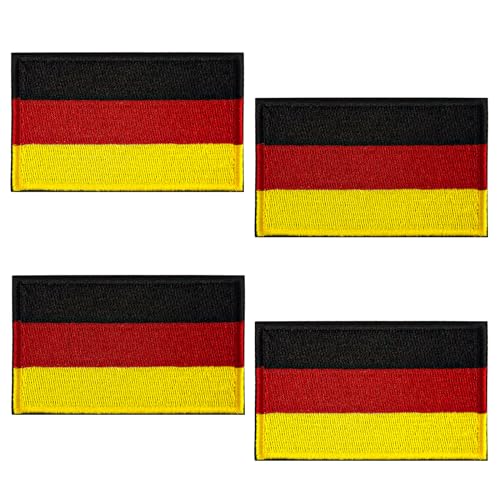 4 Stück Deutschland Patches Bügelflicken, Deutschland Flagge Aufnäher, Germany Flag Iron on Patch, Taktische Patches für Rucksäcke, Helme, taktische Westen, Jacken 4 Stück Deutschland Patches Bügelflicken, Deutschland Flagge Aufnäher, Germany Flag Iron on Patch, Taktische Patches für Rucksäcke, Helme, taktische Westen, Jacken von makstore