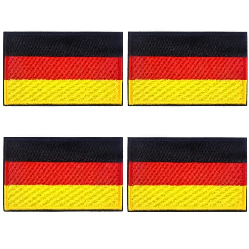 4 Stück Deutschland Flagge Patch Klett, Bundeswehr Patches Germany Flag Patch, 8 x 5 cm (Deutschland) von makstore