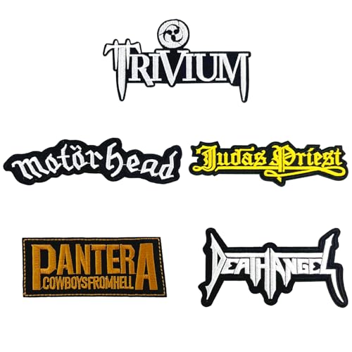 masktore Heavy Metal Patches, 5 Stück Band Patch, Rock and Roll Aufbügler Music Musik Patch Bügelflicken für T-Shirts, Jacken, Jeans, Hüte masktore Heavy Metal Patches, 5 Stück Band Patch, Rock and Roll Aufbügler Music Musik Patch Bügelflicken für T-Shirts, Jacken, Jeans, Hüte von makstore