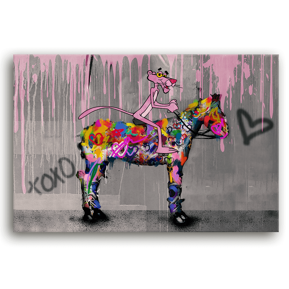 Leinwandbild - PINK PANTHER - LIEBT PFERDE - LIMITED EDITION Leinwandbild - PINK PANTHER - LIEBT PFERDE - LIMITED EDITION von malango