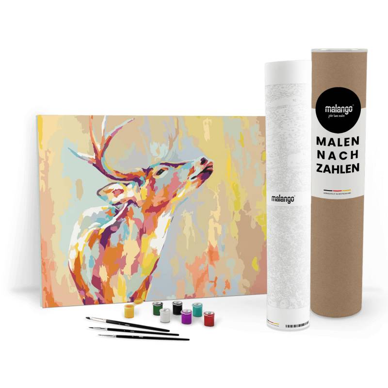 Malen nach Zahlen - Hirsch farbenfroh von malango