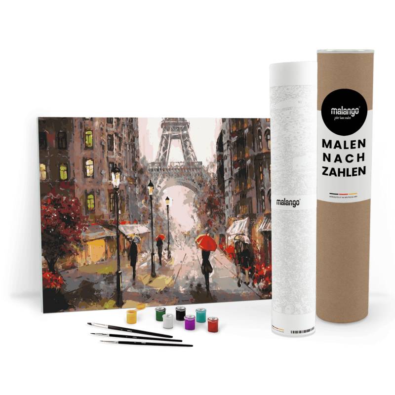 Malen nach Zahlen - Paris "Straße am Eifelturm" von malango
