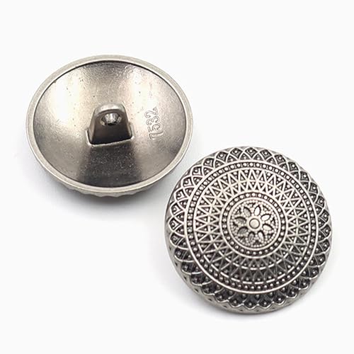 10 Stück Metallschaft Kreis Blumenmuster Runde Vintage Knöpfe Handwerk für DIY Nähen Kleidung Dekor 10 Stück Metallschaft Kreis Blumenmuster Runde Vintage Knöpfe Handwerk für DIY Nähen Kleidung Dekor von malianna