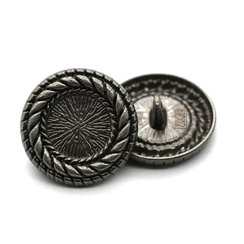 10 Stück Vintage-Knöpfe mit rundem Schaft, Retro-Design, Metallmuster, Nähen, Kleidung, Handarbeit, Zubehör, Dekoration 10 Stück Vintage-Knöpfe mit rundem Schaft, Retro-Design, Metallmuster, Nähen, Kleidung, Handarbeit, Zubehör, Dekoration von malianna