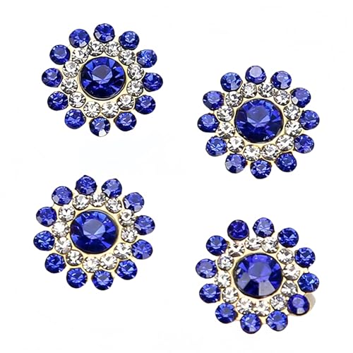 5 Stück 14 mm Sonnenblumen-förmige Strass-Knöpfe Kristallglas-Stein-Knöpfe für Kleidung, Dekoration, Nähknöpfe, Bekleidung, DIY-Zubehör von malianna